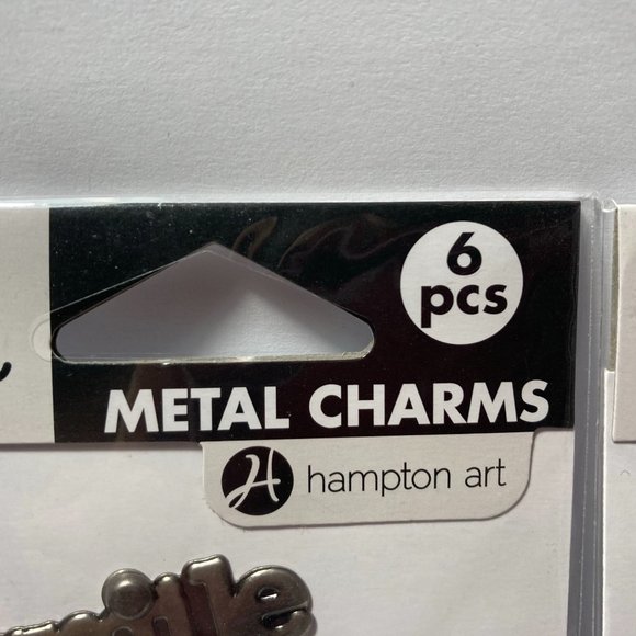 Metal Charms Paper Crafts Card Making Scrapbook Words Smile Thanks Sweet Happy - Picture 2 of 11